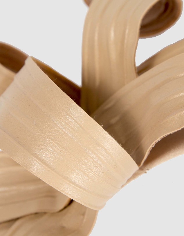Max Alexander - Leather Leafs Nude Headband Fascinator