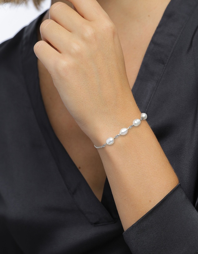 Elli Jewelry - Swarovski® Pearl Bracelet in 925 Silver