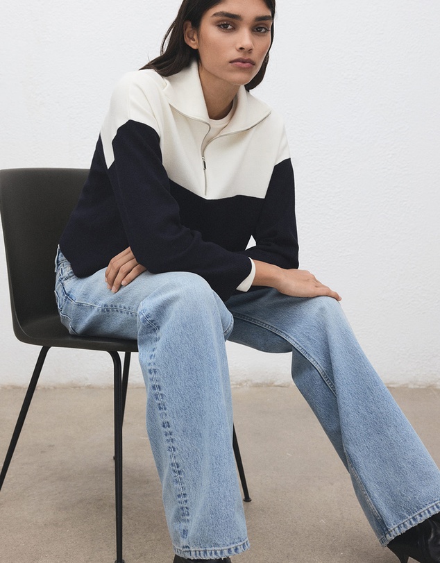 M.N.G - High Neck Sweater With Zip