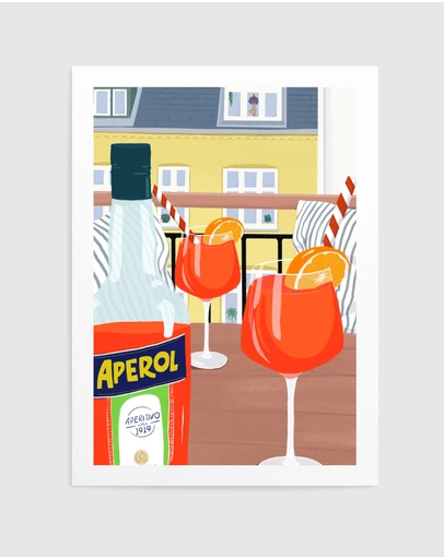 Olive et Oriel - Balcony Hygge by Bykammille Art Print