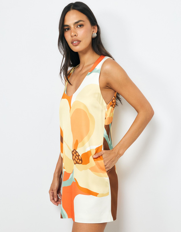 AERE - Lori Satin Shift Mini Dress