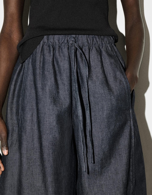 COS - Barrel Leg Denim Drawstring Trousers