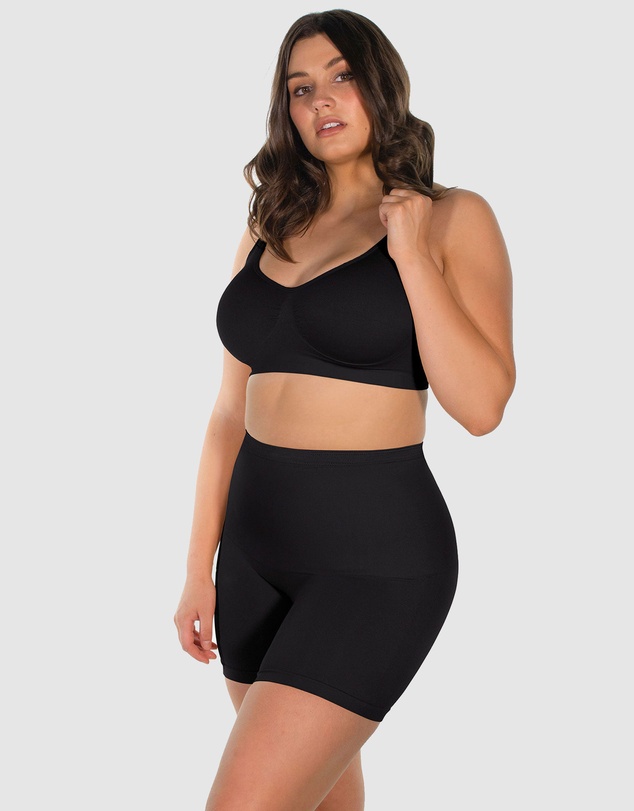 B Free Intimate Apparel - Targeted Tummy Control Stay-Up Shorts Silicone Band