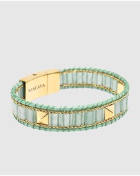 Nialaya Jewellery - Green Aventurine Stud Bracelet