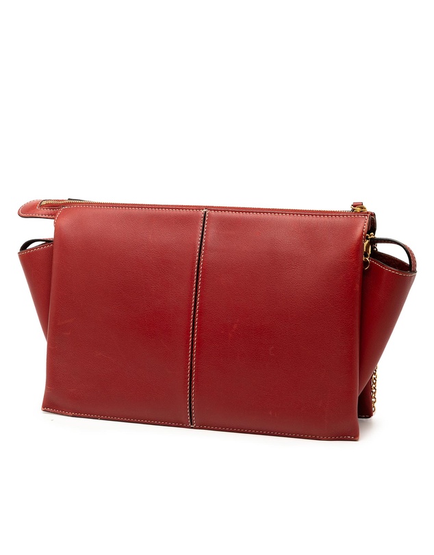 Pre-Loved by Azura Reborn - Pre-Loved Trifold Leather Clutch On Chain