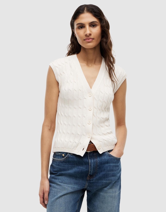 Tommy Hilfiger - Mid Gauge Cable Vest Cardigan