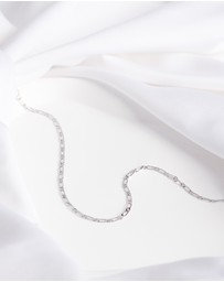 Wanderlust + Co - Figaro Chain Silver Necklace