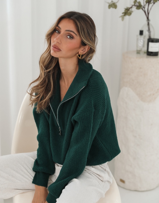 Esther & Co - Merete Knit - Dark Green