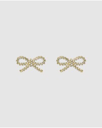 Ted Baker - RIBECCA: Crystal Ribbon Bow Stud Earrings