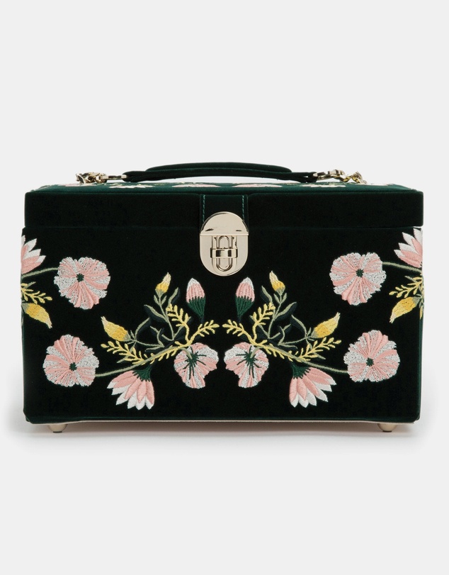 Wolf - Wolf Zoe Medium Jewellery Box Forest Green
