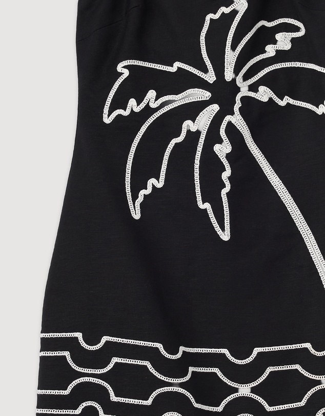 Revibe - Repaired BY JOHNNY. Paradise Palm Strapless Mini Dress - AU 8
