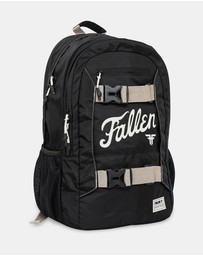 Fallen Footwear - Fallen Footwear Fury Board Nylon Ripstop Backpack 24L Unisex - Black / White