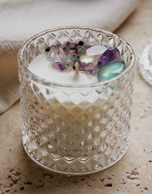Silk Oil of Morocco - Hocus Pocus Medium Crystal Candle - Power & Self Confidence