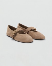 M.N.G - Suede Leather Ballet Flats
