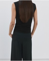 M.N.G - Ruched Fitted Top