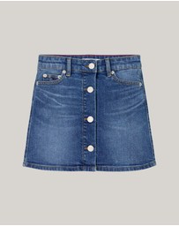 Tommy Hilfiger - Button Through Denim Skirt - Kids