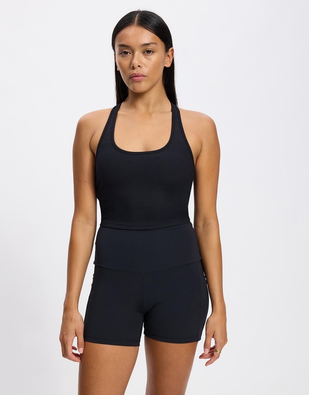 AVE Active - Ribbed Racer Crop Tank