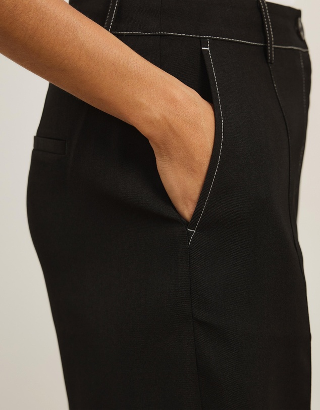 Atmos&Here - Mia Contrast Stitch Tailored Pants