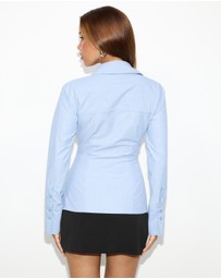 Dazie - Latte Asymmetrical Shirt