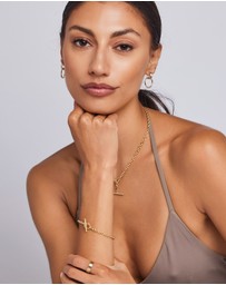 Zoe Olivia - 9K Gold T-Bar Bracelet