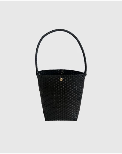 Mimmi Terra - Woven Bucket Bag Nera