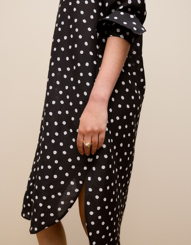 Trenery - Spot Relaxed Shirt Dress in Black