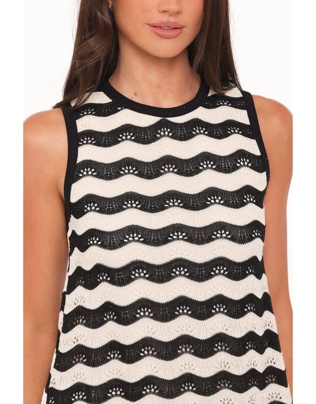 Petal & Pup - Iveta Knit Short Set - Black/Cream Stripe