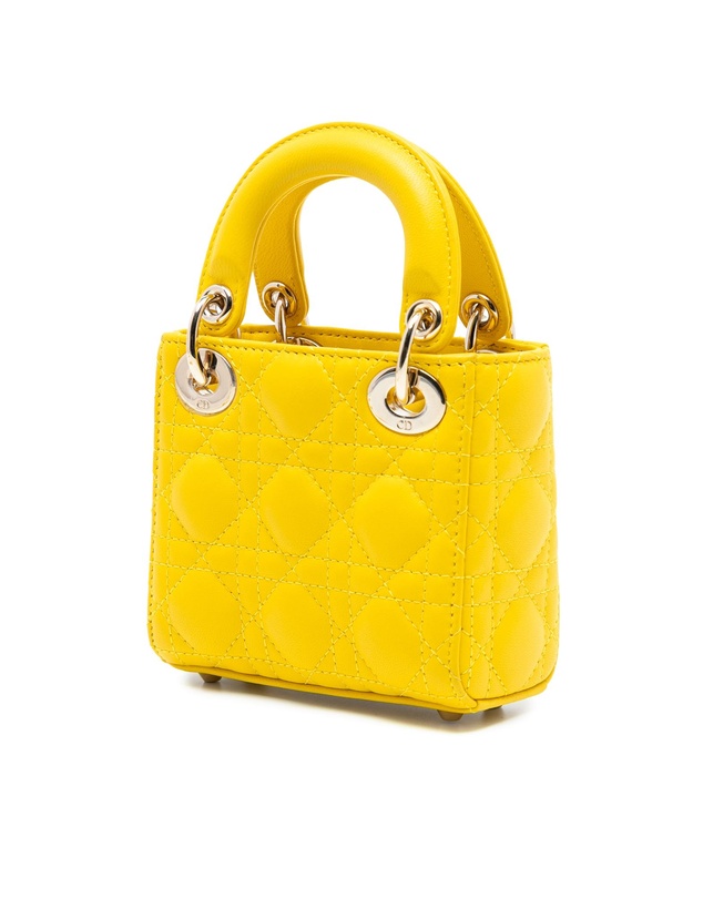 Pre-Loved by Azura Reborn - Pre-Loved Micro Lambskin Cannage Lady Dior