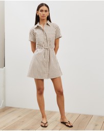 Atmos&Here - Amy Tie Back Mini Shirt Dress
