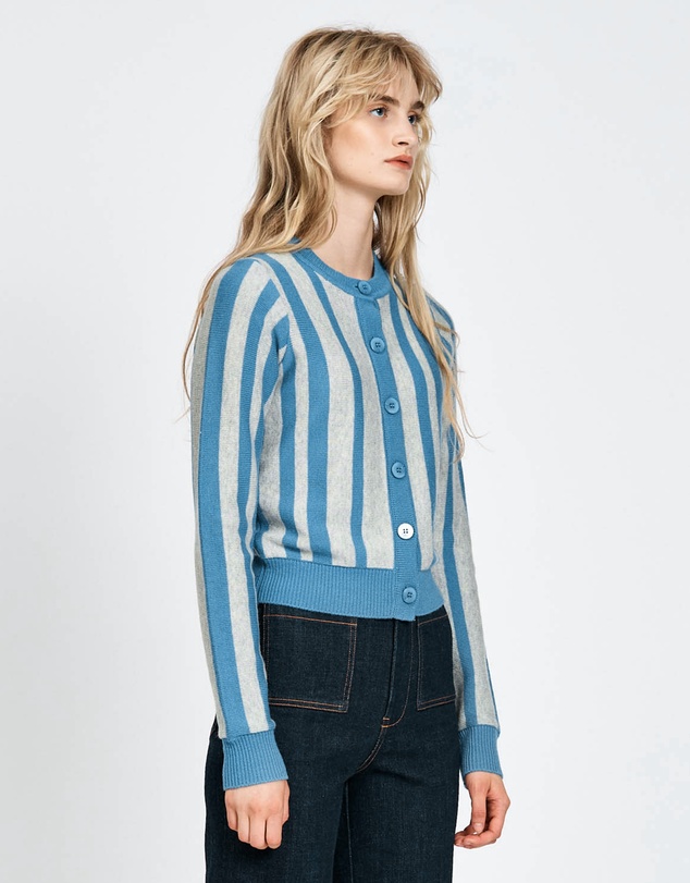 bul - Havu Cardigan Blue Stripe
