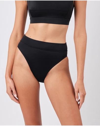 UNE PIECE - High-Cut High-Waisted Bikini Bottom