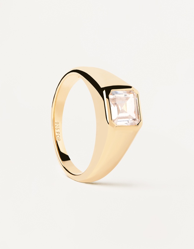 PDPAOLA - Square Shimmer Stamp Ring