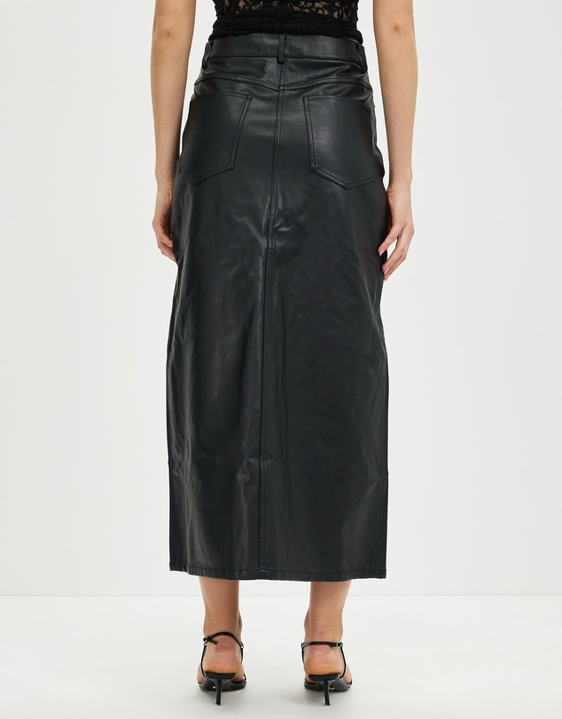Third Form - Vagabond Polyurethane Jeans Skirt