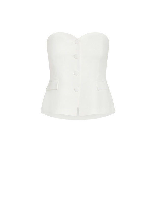 City Chic - Plus size Cora Corset - ivory