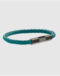 Aston Martin - TKS Gun and Podium Green Braided Leather Bracelet