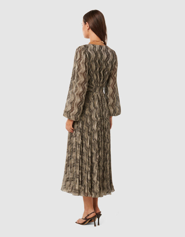 Forever New - Greta Plisse Ring Detail Midi Dress
