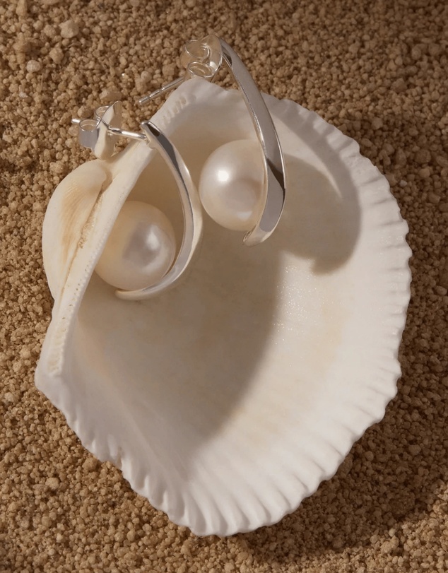 Najo - Mariselle Silver Pearl Earring