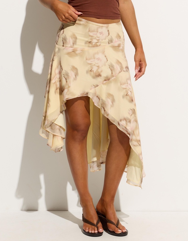 Dazie - Roma Chiffon Asymmetrical Midi Skirt