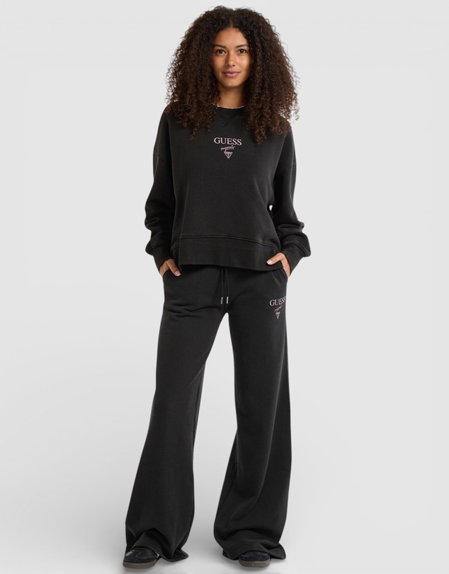 GUESS Originals - GUESS Originals Distressed Baker Crewneck Fleece Sweatshirt