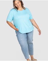 Love Your Wardrobe - Kelly Dipped Hem T-shirt