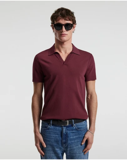 Calibre - Tech Shoulder Trim Polo Wine