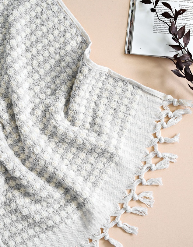 Miss April - Pompom Hand Towel