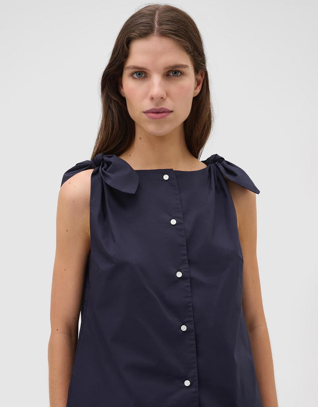 Oroton - Tie Shoulder Shell Top