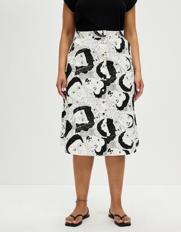 The Social Outfit - Li Phay A-Line Midi Skirt