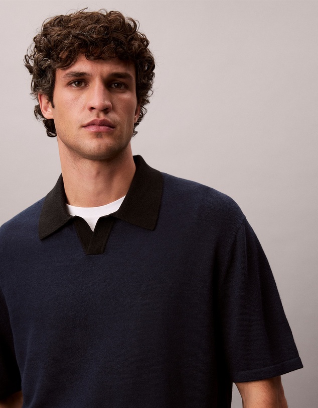 Calvin Klein - Linen Blend Polo Sweater