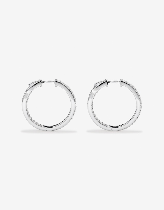 Michael Hill - 30mm Cubic Zirconia Huggie Hoop Earrings in Sterling Silver