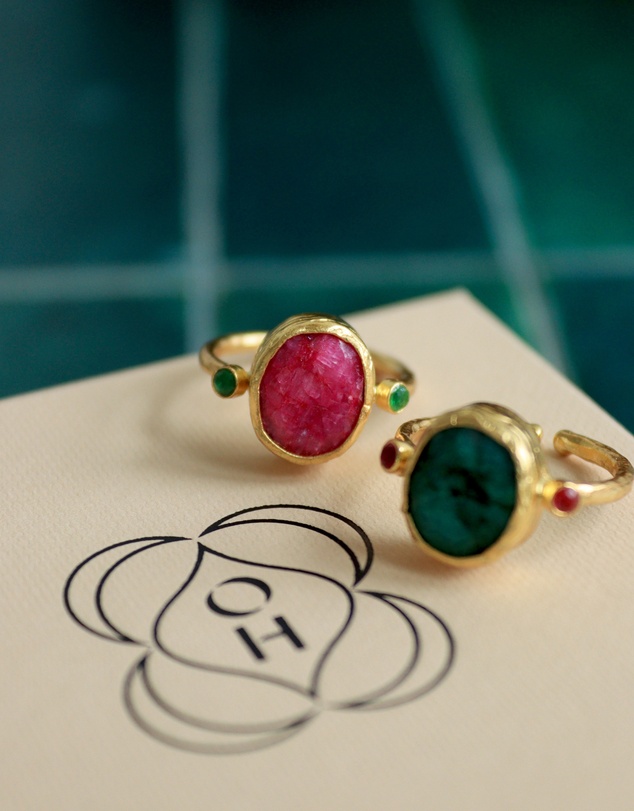 Ottoman Hands - Lucia Emerald Cocktail Ring