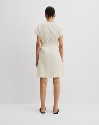 Country Road - Australian Cotton Shirred Waist Mini Dress
