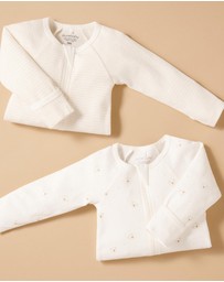 Purebaby - 2 Pack Zip Growsuit-Babies