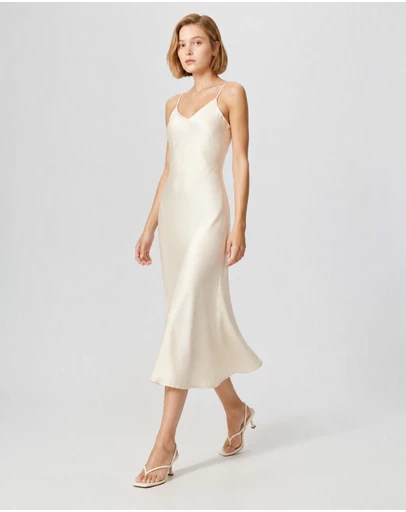 Mossée - Willow V Neck Silk Dress
